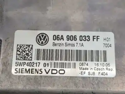 Second-hand car spare part ecu engine control for seat leon (1p1) reference oem iam references 06a906033ff 5wp4021701 06a906033ff