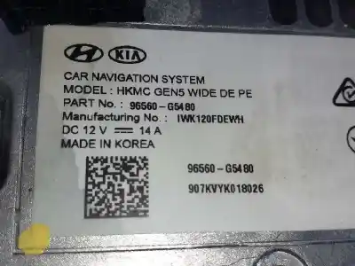 Recambio de automóvil de segunda mano de sistema navegacion gps para kia niro business referencias oem iam 96560g5480  