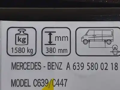 Second-hand car spare part jack for mercedes-benz vito mixto (447) 114/116 cdi, 119 cdi/bt extralang (447.705) oem iam references a6395800218  