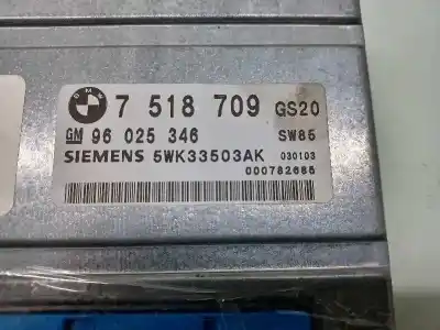 Peça sobressalente para automóvel em segunda mão módulo eletrônico por bmw x5 (e53) 3.0i referências oem iam 5wk33503ak 96025346 7518709