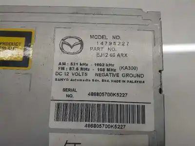 Автозапчастина б/у аудіо система / радіо cd для mazda cx-7 (er) active посилання на oem iam eh6366ah0b ej1266arx 14795227