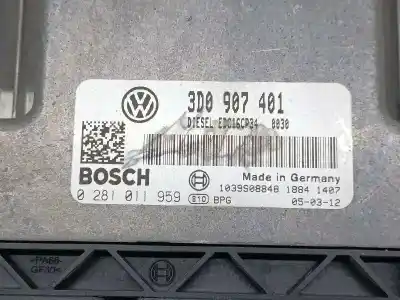 Автозапчастина б/у ебу контролер двигуна для volkswagen phaeton (3d2/3d8) tdi v6 4motion (5 asientos) посилання на oem iam 3d0907401 0281011959 3d0907401