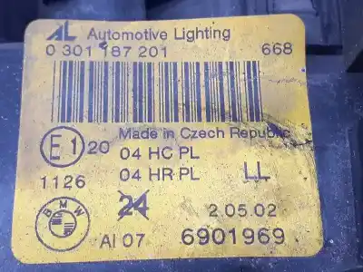Second-hand car spare part left headlight for bmw serie 3 compact (e46) 316ti oem iam references 63126901969  0301187201