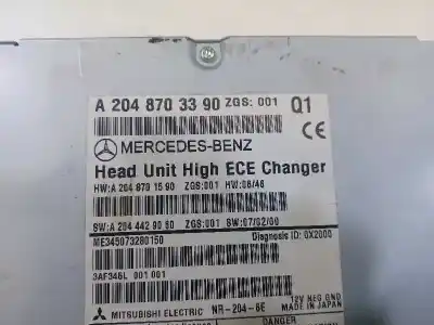 İkinci el araba yedek parçası ses sistemi / radyo cd için mercedes-benz clase c (w204) berlina c 220 cdi (204.008) oem iam referansları a2048703390 a2048701590 a2048707490