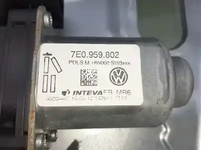 Автозапчастина б/у регулятор переднього правого скла для volkswagen t5 transporter (7e) 2.0 tdi посилання на oem iam 7e0837754c 7e0959802 7e1837730k