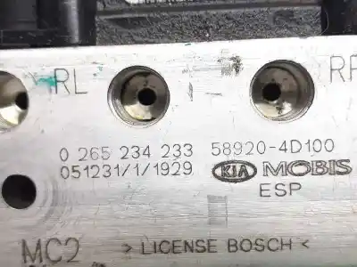 Peça sobressalente para automóvel em segunda mão abs por kia carnival 2.9 crdi vgt active referências oem iam 589204d100  0265234233