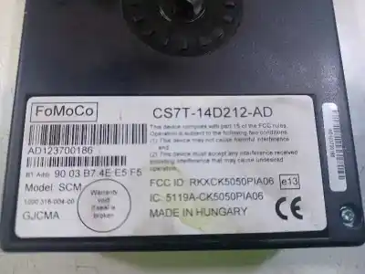 Second-hand car spare part electronic module for ford focus lim. (cb8) titanium oem iam references cs7t14d212ad ck5050pia06 ad123700186