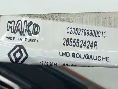 Second-hand car spare part left tailgate light for renault clio iv technofeel oem iam references 265552424r  