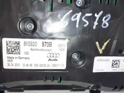 Peça sobressalente para automóvel em segunda mão quadrante por audi a3 sportback (8va) ambition referências oem iam 8v0920870b  a2c53440923