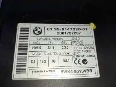 Second-hand car spare part electronic module for bmw serie 1 coupe (e82) 120d oem iam references 61359395657 5wk49513vbr 61359147220