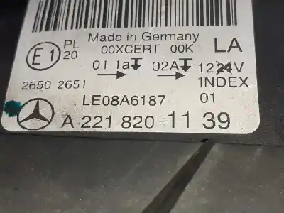 Peça sobressalente para automóvel em segunda mão farol / farolim esquerdo por mercedes-benz clase s (w221) berlina s 350 bluetec (221.026) referências oem iam a2218203161  a2218201139