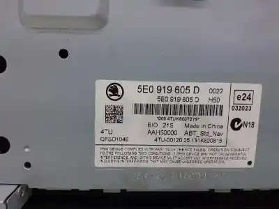 Автозапчасти б/у многофункциональный дисплей за skoda octavia combi (5e5) elegance ссылки oem iam 5e0919605d  