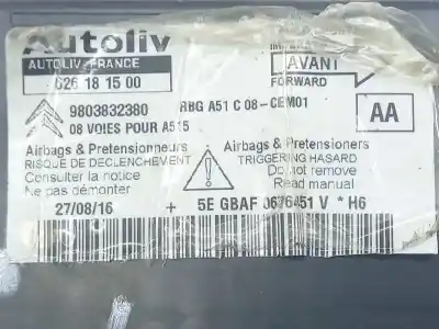 Peça sobressalente para automóvel em segunda mão kit airbag por citroen c3 live referências oem iam   