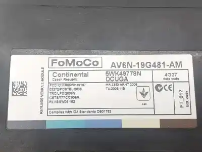 Автозапчастина б/у електронний модуль для ford kuga (cbs) titanium посилання на oem iam 1829420 5wk49778n av6n19g481am