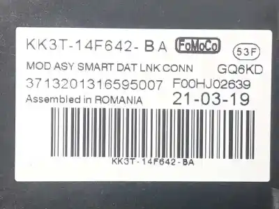 Second-hand car spare part electronic module for ford transit custom kombi 320 l1 trend oem iam references  3713201316595007 kk3t14f642ba