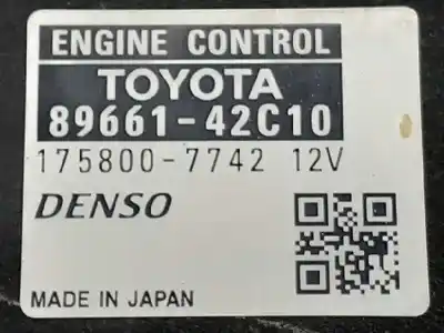 Second-hand car spare part ecu engine control for toyota rav 4 (a3) executive oem iam references 8966142c10 1758007742 8966142c10