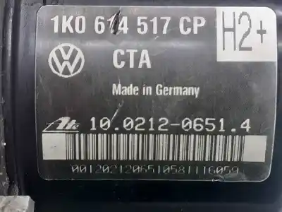 Peça sobressalente para automóvel em segunda mão abs por volkswagen golf vi (5k1) advance bluemotion referências oem iam 1k0614517cb 1k0614517cp 1k0907375ah