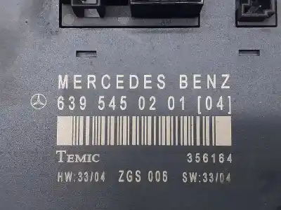 Gebrauchtes Autoersatzteil relais sicherungskasten multifunktionsrelais zum mercedes-benz vito autobús (w639) 111 cdi (639.701 639.703 639.705) oem-iam-referenzen a6395450401 a6395450501 a6395450201