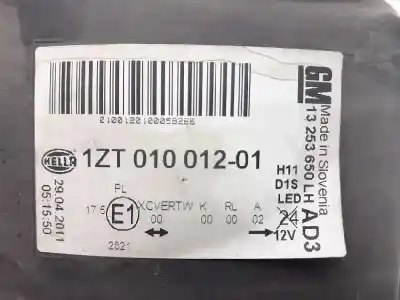 Second-hand car spare part left headlight for opel astra j sports tourer sport oem iam references 13398144 13306933 13253650