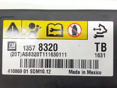 Автозапчастина б/у блок управління подушками безпеки для opel insignia berlina cosmo посилання на oem iam 13578320 41086901sdm1012 as8320t111630111