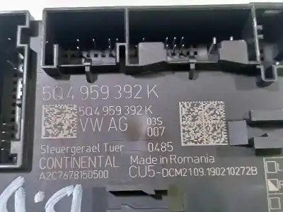 Peça sobressalente para automóvel em segunda mão módulo electrónico do fecho central por seat leon (5f1) reference referências oem iam 5q4959592k  a2c7678150500