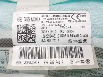 Автозапчасти б/у комплект подушки безопасности за audi a3 (8v) ambition ссылки oem iam   