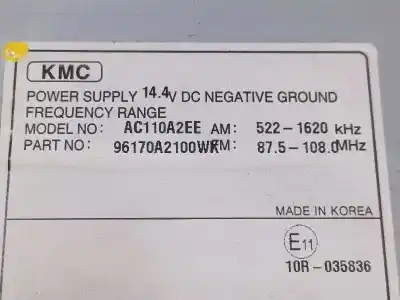 Автозапчасти б/у аудиосистема / радио cd за kia cee´d concept ссылки oem iam 96170a2100wk  ac110a1ee