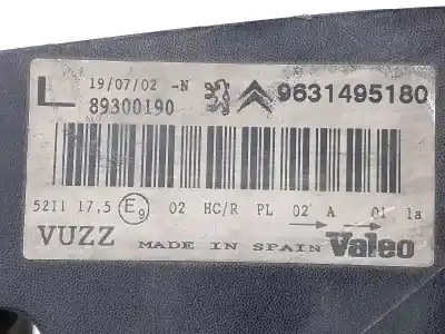 Gebrauchtes Autoersatzteil linker scheinwerfer zum citroen xsara picasso (n68) 2.0 hdi oem-iam-referenzen 6204w0 9631495180 11226001