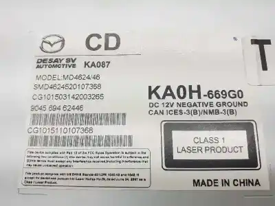 Автозапчастина б/у аудіо система / радіо cd для mazda cx-5 black tech ed. посилання на oem iam ka0h669g0 gmd7669c0c ka0t611j0a