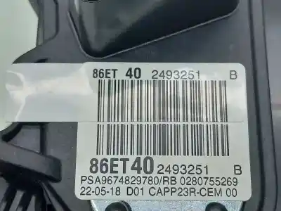 Second-hand car spare part accelerator pedal for citroen jumpy fugón confort xs oem iam references 9836042280 9674829780 86et402493251