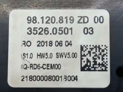 Second-hand car spare part audio system / radio cd for citroen jumpy fugón confort xs oem iam references 98120819zd  35260501