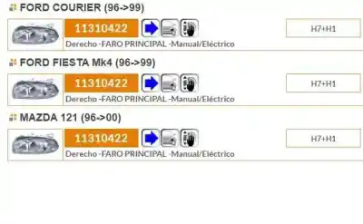 Peça sobressalente para automóvel em segunda mão farol / farolim direito por ford fiesta berlina * referências oem iam 1042630 1042630 11310422