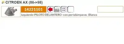 Second-hand car spare part front left headlight for citroen ax * oem iam references 95659627 95659627 14221101