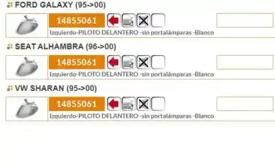 Second-hand car spare part front left headlight for ford galaxy (vx) * oem iam references 1068162 7m0953049f 14855061