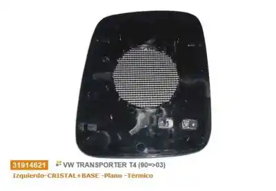 Second-hand car spare part Left Wing Mirror Glass for VOLKSWAGEN T4 TRANSPORTER/FURGONETA (MOD. 1991) * OEM IAM references 701857521A  31914621