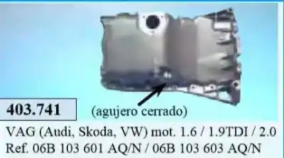 Recambio de automóvil de segunda mano de CARTER para » OTROS... MODELOS  referencias OEM IAM 403741  06B103601AQ/N