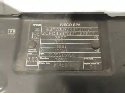 Second-hand car spare part front panel for iveco daily v furgón 29s13, 29l13, 35c13, 35s13, 40c13, 40s13 oem iam references 5801386664  