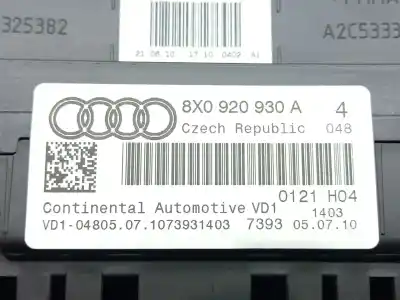 Peça sobressalente para automóvel em segunda mão quadrante por audi a1 (8x) ambition referências oem iam 8x0920930a  8x0920930