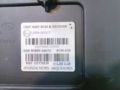 Автозапчастина б/у електронний модуль для hyundai i30 (gd) 1.6 crdi посилання на oem iam  o3170539 95400a0625