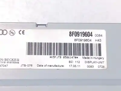 Автозапчасти б/у многофункциональный дисплей за audi a5 (8t3) rs5 quattro ссылки oem iam   8f0919604