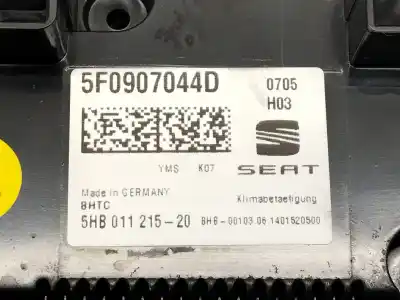 Peça sobressalente para automóvel em segunda mão comando de sofagem (chauffage / ar condicionado) por seat leon st (5f8) fr referências oem iam 5f0907044h 5hb01121520 5f0907044d