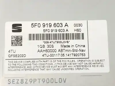 Second-hand car spare part multifunction display for seat leon st (5f8) fr oem iam references   5f0919603a