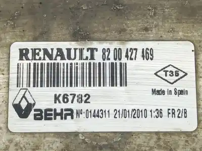 Автозапчастина б/у інтеркулер для renault kangoo (f/kc0) authentique посилання на oem iam 8200427469 k6782 