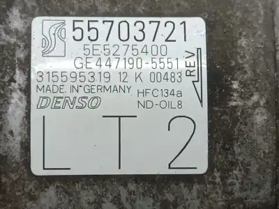 Автозапчасти б/у компрессор кондиционера воздуха за opel corsa d (s07) 1.7 cdti (l08, l68) ссылки oem iam 93190815 ge4471905551 , 315595319 51-0377 55703721