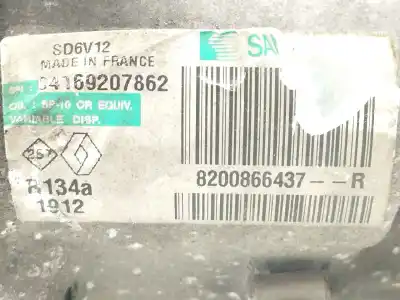 Second-hand car spare part air conditioning compressor for renault kangoo (f/kc0) luxe privilege oem iam references 8200953359 sd6v121912 51-0226 8200866437