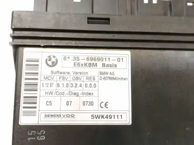 Peça sobressalente para automóvel em segunda mão módulo eletrônico por bmw 6 (e63) 645 ci referências oem iam 613569601101 5wk49111 