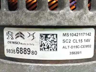 Автозапчастина б/у генератор для peugeot 2008 ii (ud_, us_, uy_, uk_) 1.2 puretech 100 посилання на oem iam 9835688980 28-8744 ms1042117142