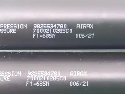 Автозапчастина б/у амортизаторі багажника/дверей для peugeot 2008 ii (ud_, us_, uy_, uk_) 1.2 puretech 100 посилання на oem iam 9825534780 7000210285co 