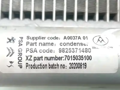 Автозапчастина б/у конденсат/радіатор кондиционера для peugeot 2008 ii (ud_, us_, uy_, uk_) 1.2 puretech 100 посилання на oem iam 9825371480 7015035100 