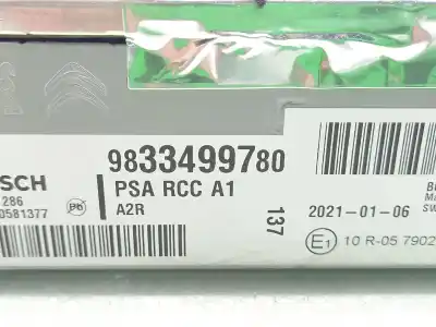 Автозапчастина б/у аудіо система / радіо cd для peugeot 2008 ii (ud_, us_, uy_, uk_) 1.2 puretech 100 посилання на oem iam 1684916780 7503900286 9833499780